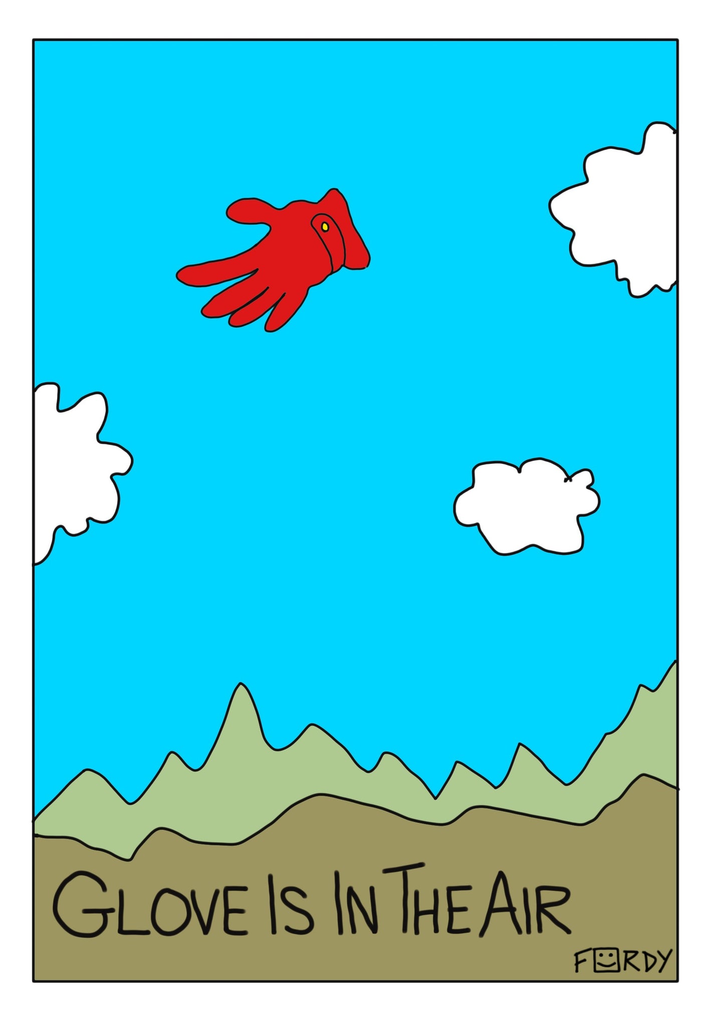 Glove is in The Air Greeting Card
