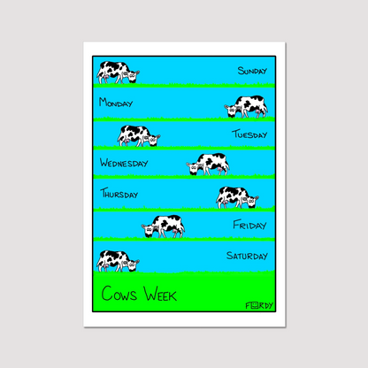 Cows Week Print