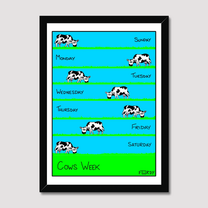 Cows Week Print