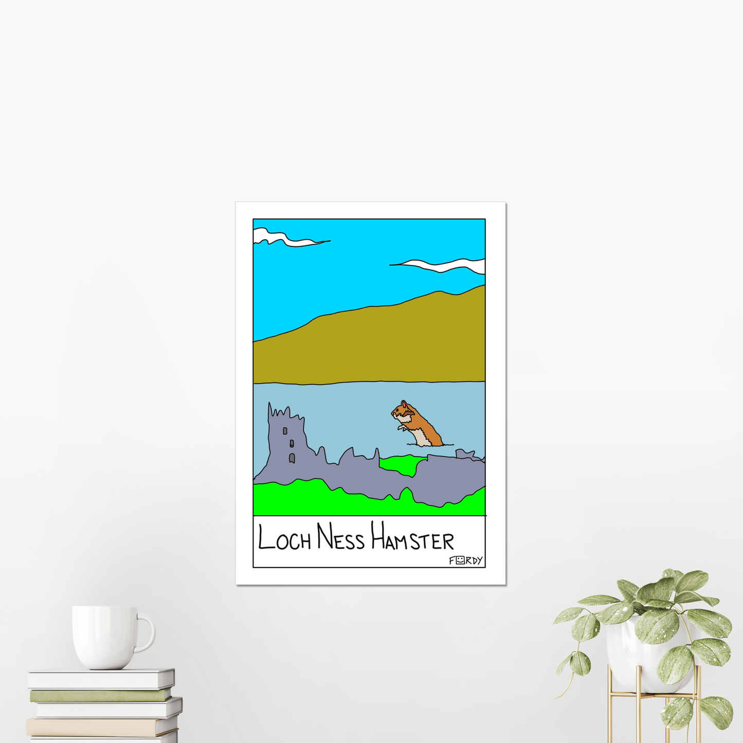 Loch Ness Hamster Print