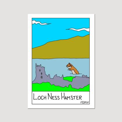 Loch Ness Hamster Print