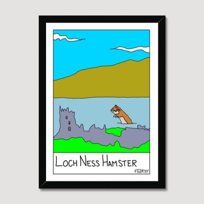 Loch Ness Hamster Print