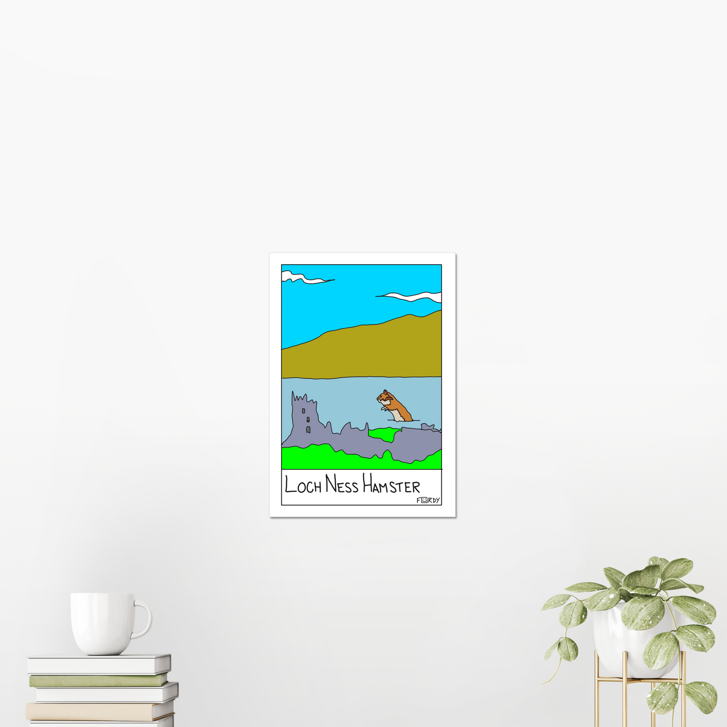 Loch Ness Hamster Print