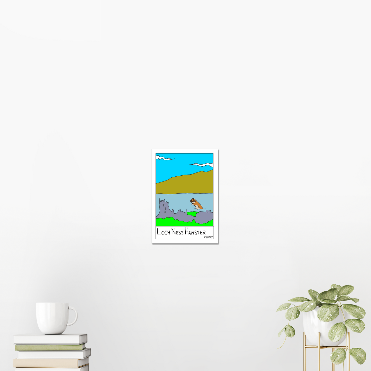 Loch Ness Hamster Print
