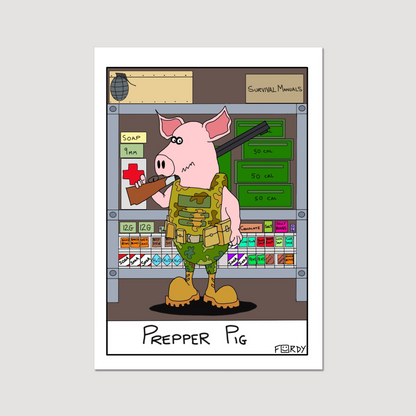 Prepper Pig Print
