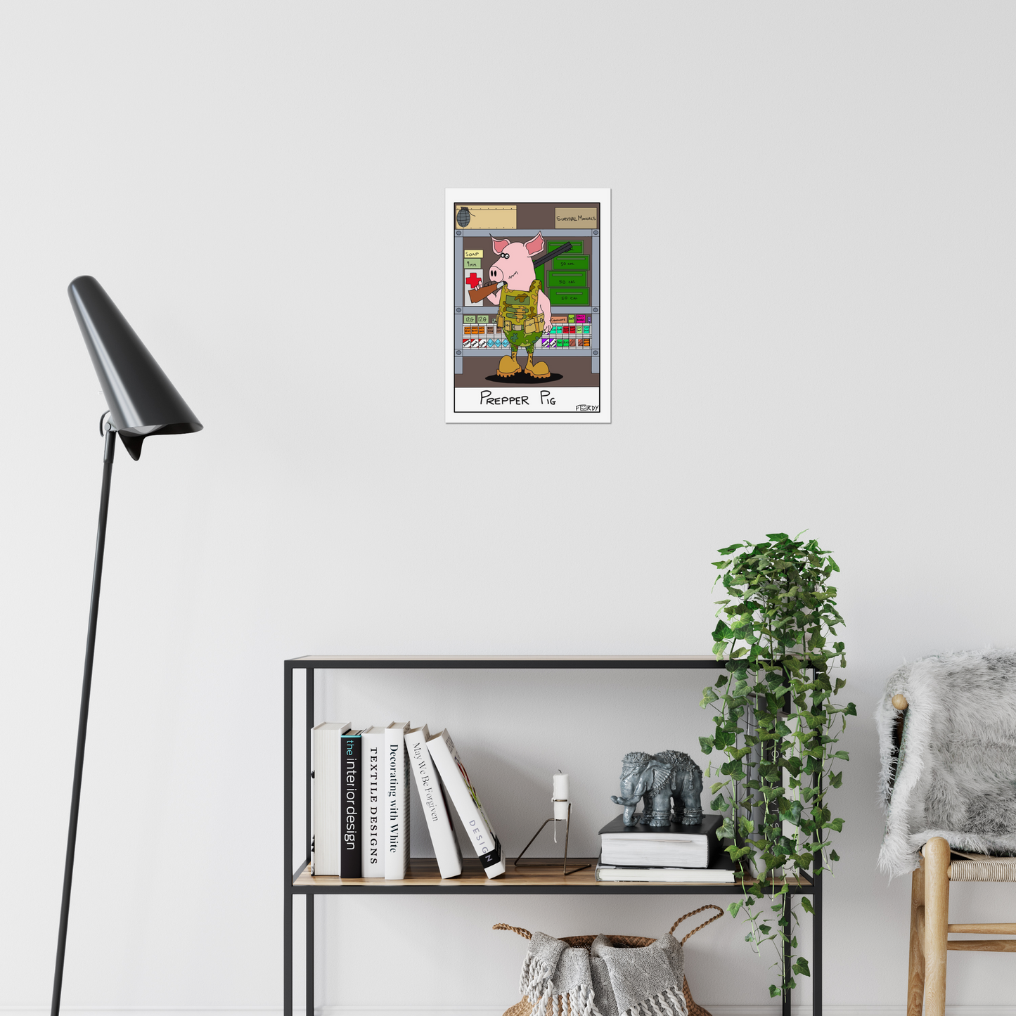 Prepper Pig Print