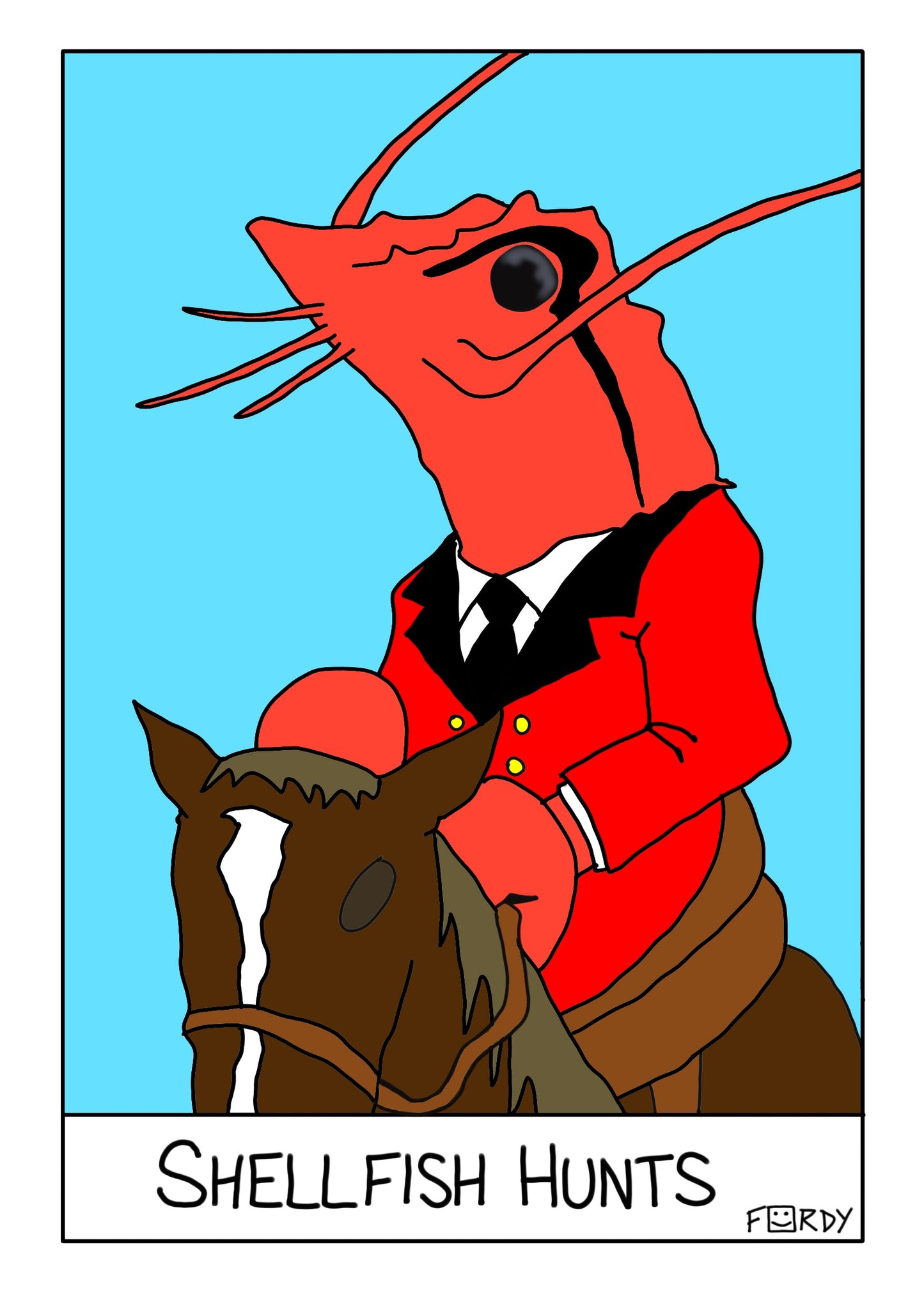 Shellfish Hunts Greeting Card