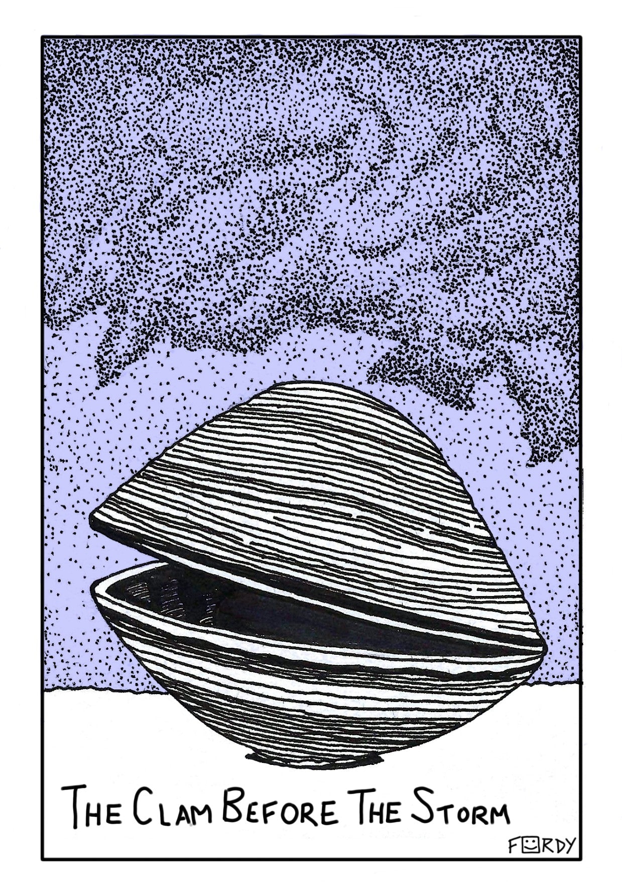 The Clam Before The Storm Greeting Card