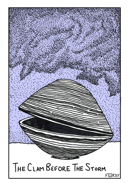 The Clam Before The Storm Greeting Card