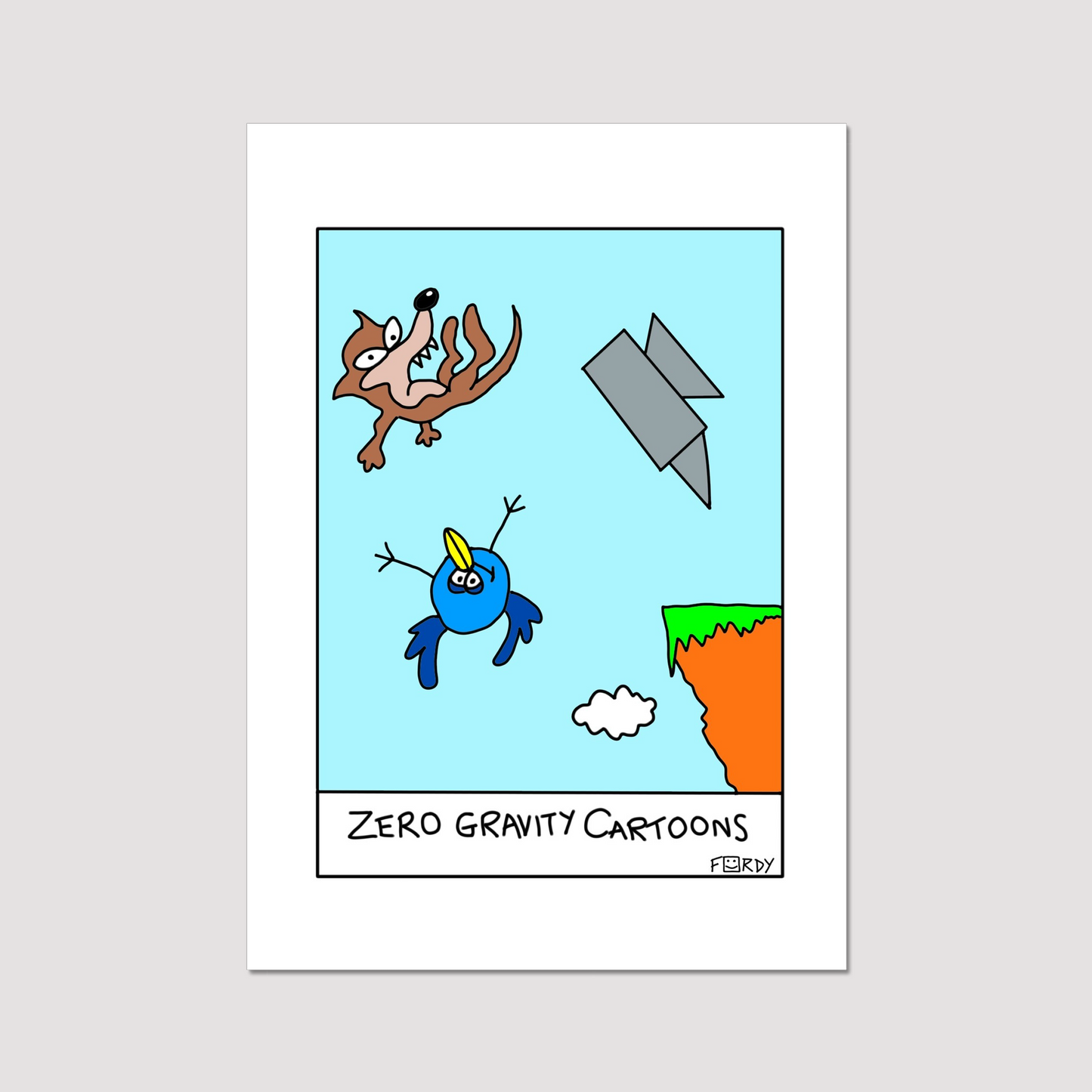 Zero Gravity Cartoons Print