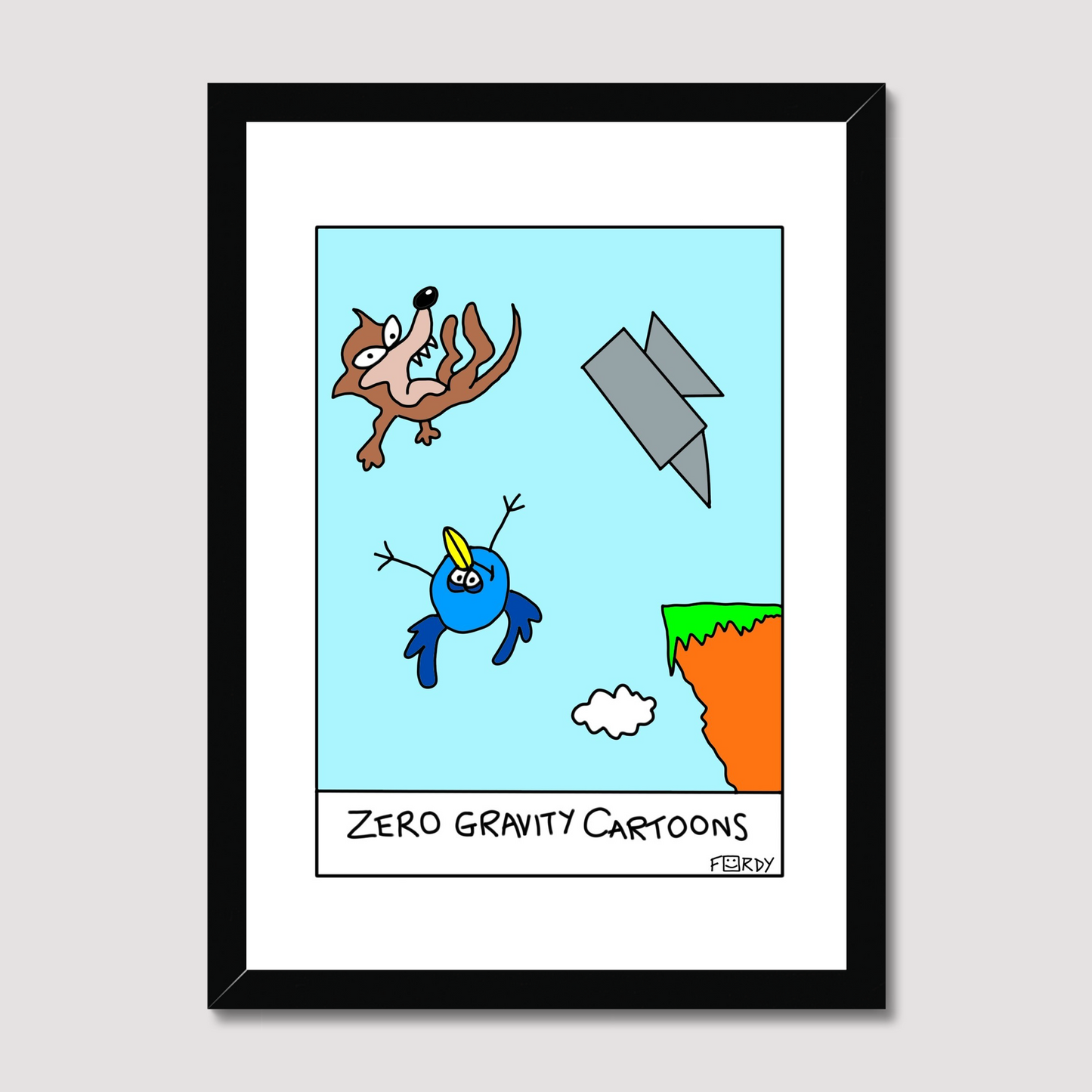 Zero Gravity Cartoons Print